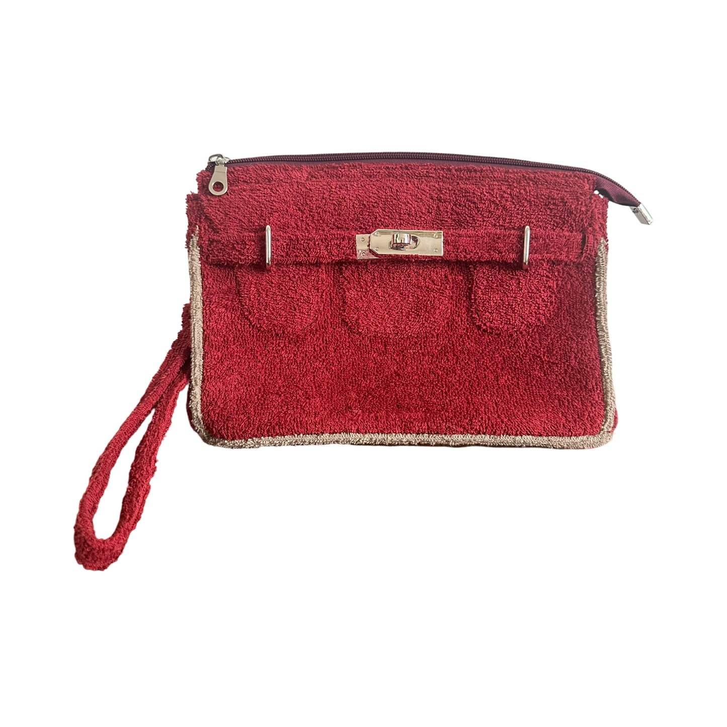 Terry Make up Bag burgundy/beige