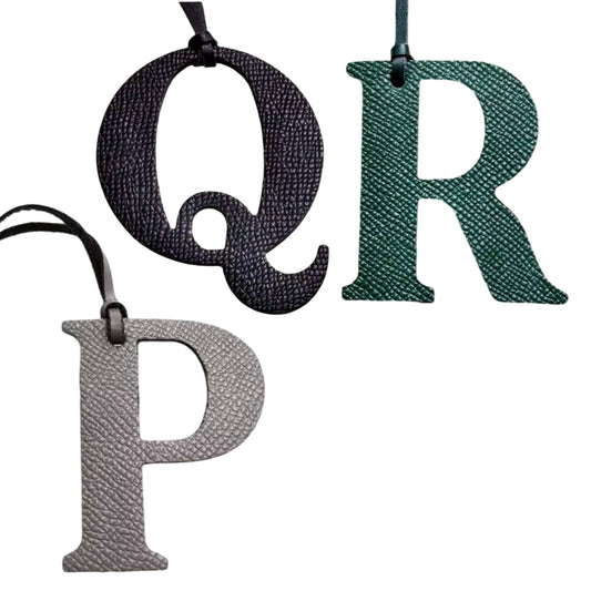 Leather letter P-Q-R