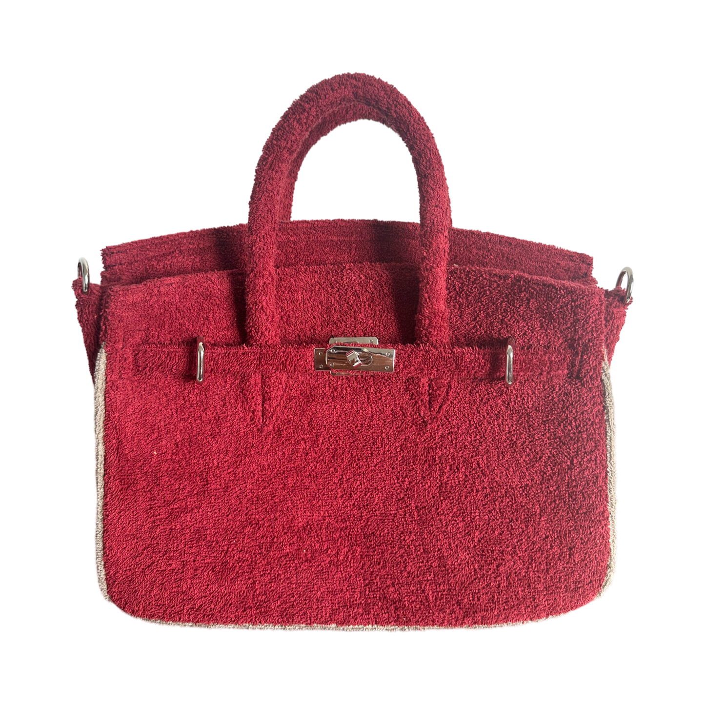 Terry bag burgundy/beige