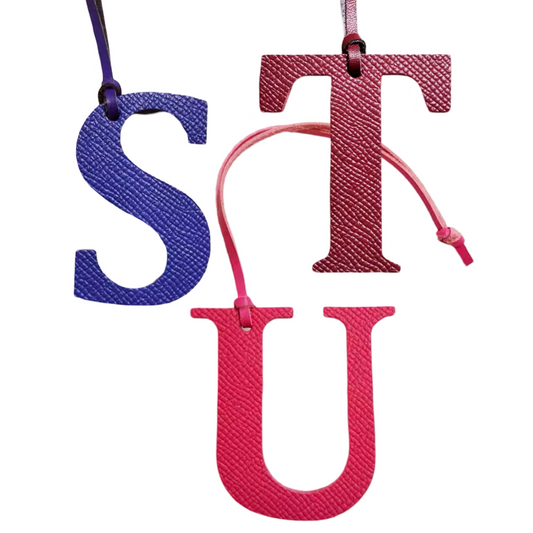 Leather letter S-T-U