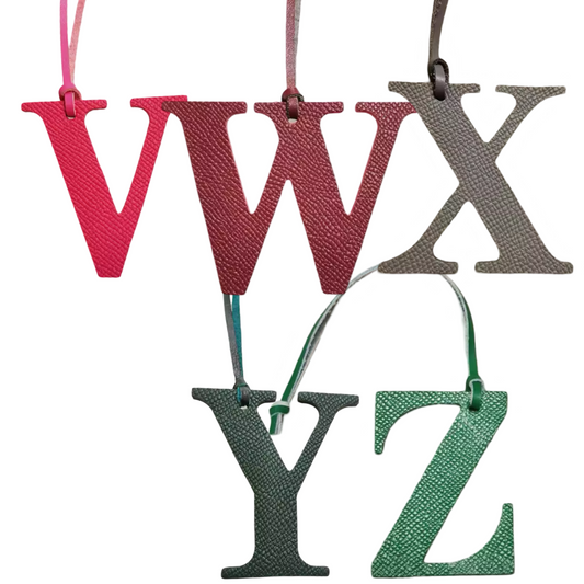 Leather letter V-W-X-Y-Z