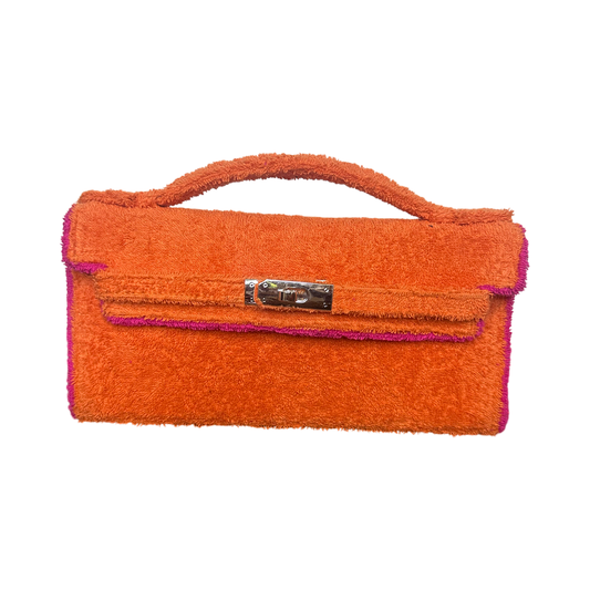 Terry Clutch orange/fuchsia